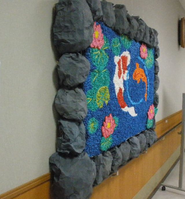 鯉の壁画