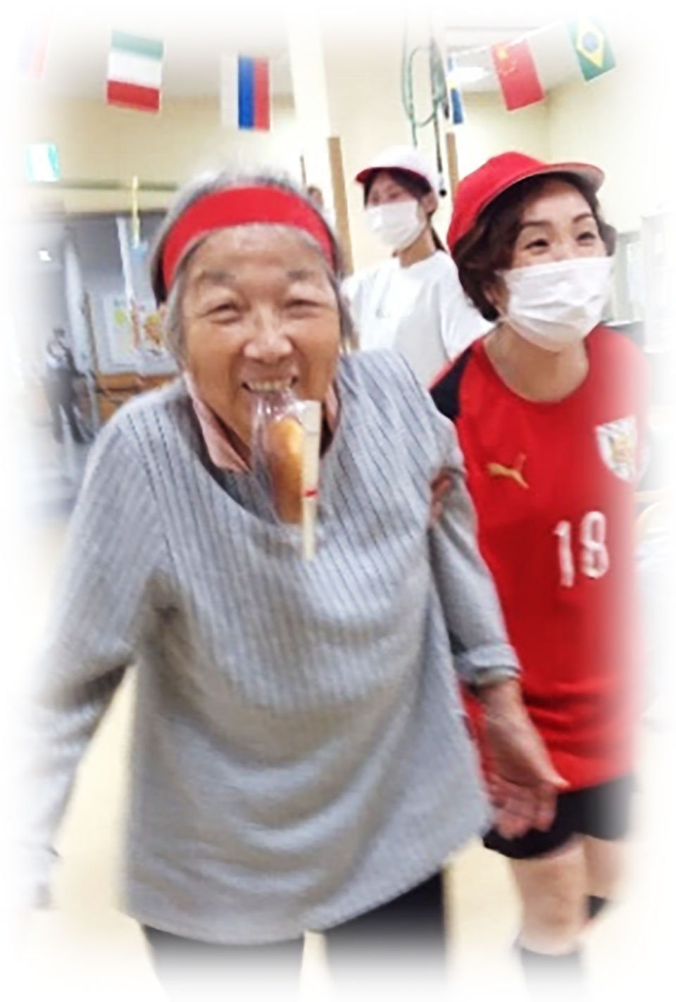 パン食い競争の様子のイメージ