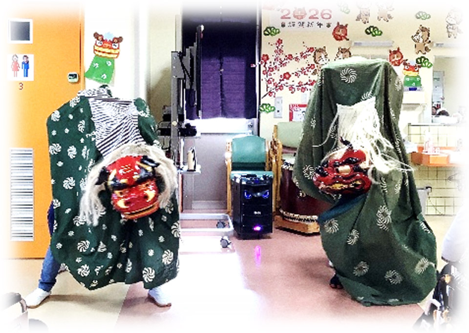 獅子舞が踊っているイメージ