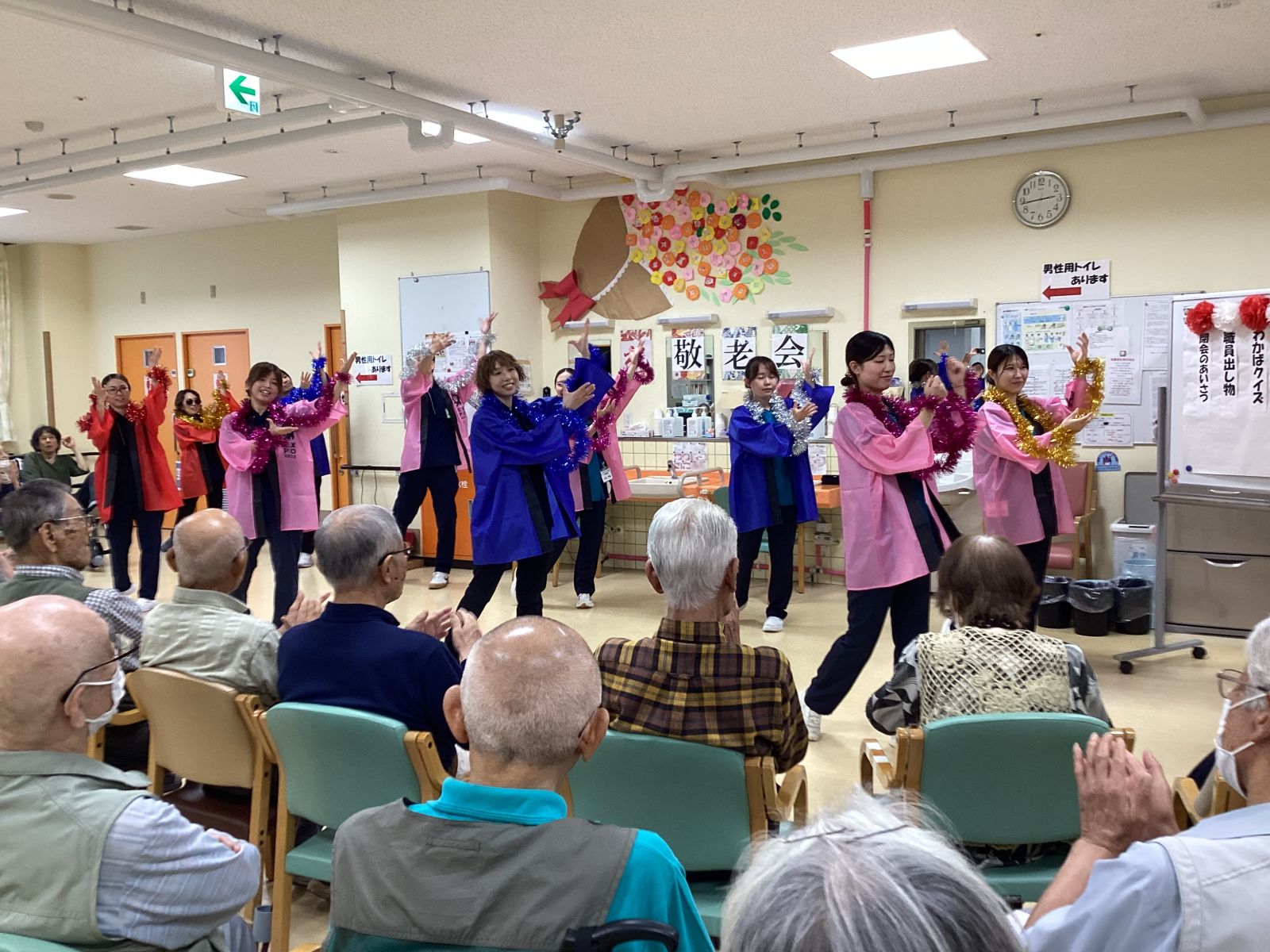 北斗わかば病院介護施設でのデイサービスのダンスの様子